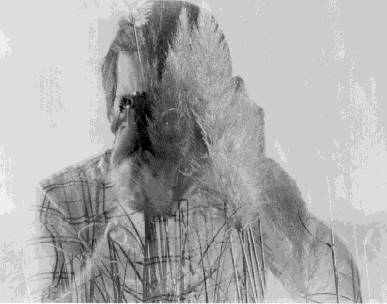 autoportrait noir et blanc